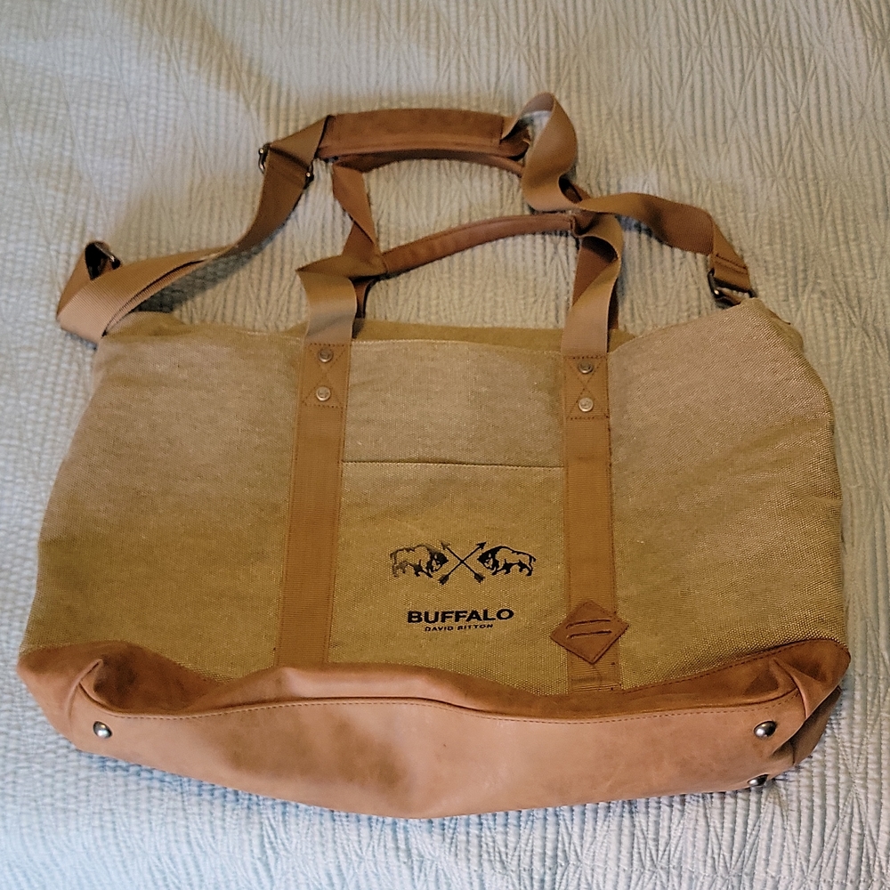 Buffalo David Bitton carry on duffel bag - canvas and leather